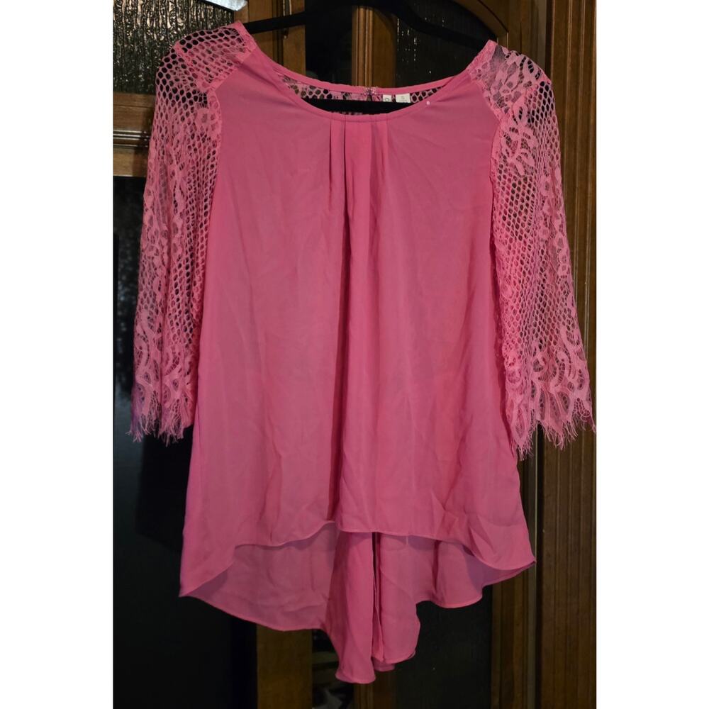 Cato size small pink with lace blouse
